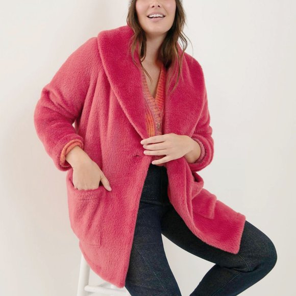 HTF Anthro Sanctuary Elena Plush Shawl Jacket